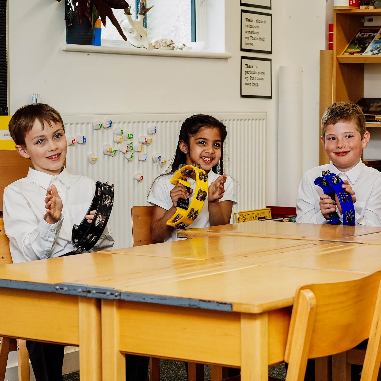 Half Moon Tambourine Pack of 10 – Assorted Colours (A-Star)