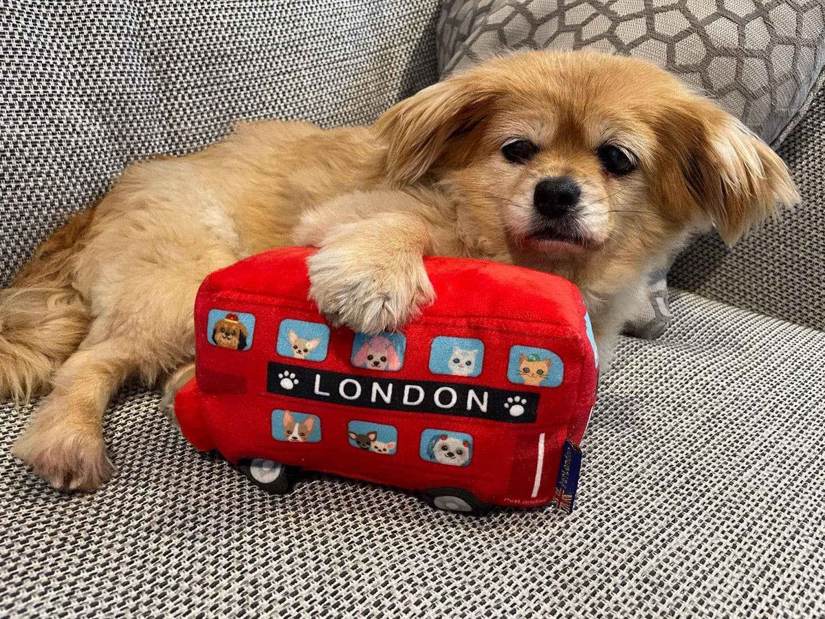 London Bus Plush Dog Toy