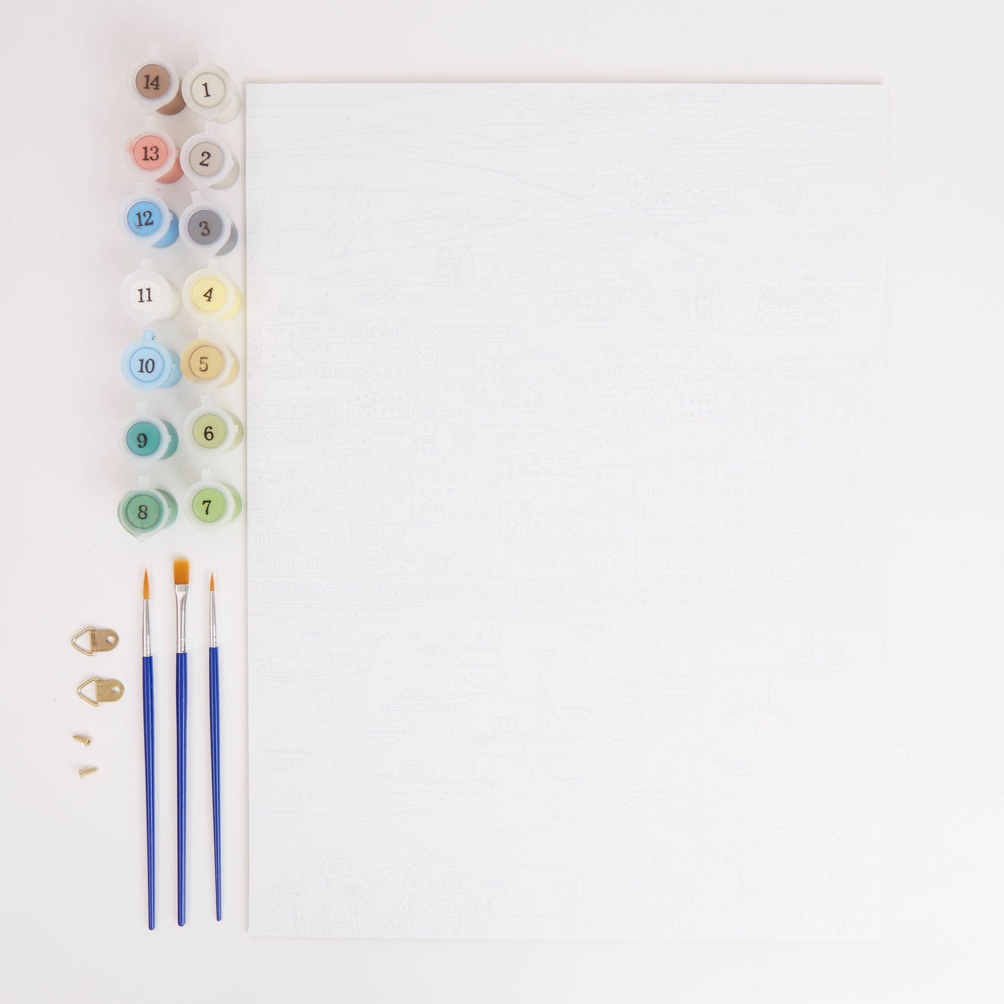 Artiste Large Paint By Numbers Kit - Harbour Life