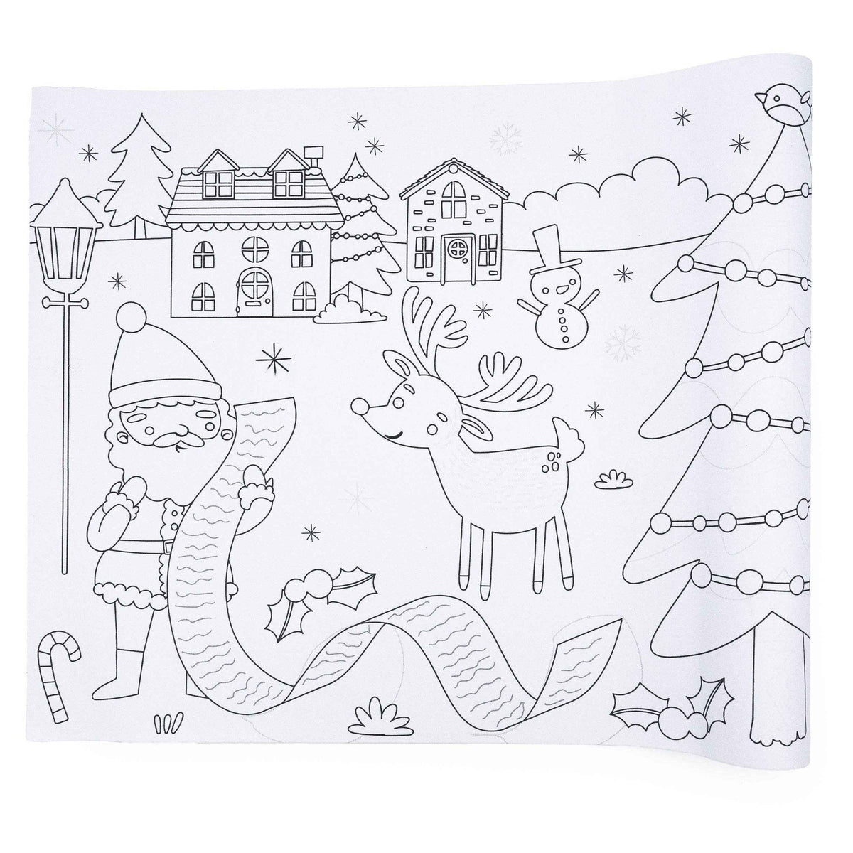 Colour Your Own 3m Christmas Poster – Festive Stick & Colour Activity