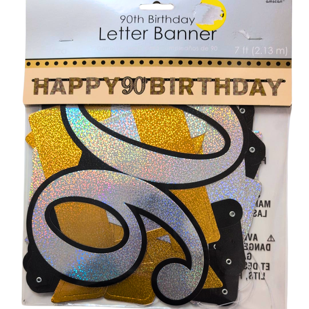 90th Birthday Letter Banner