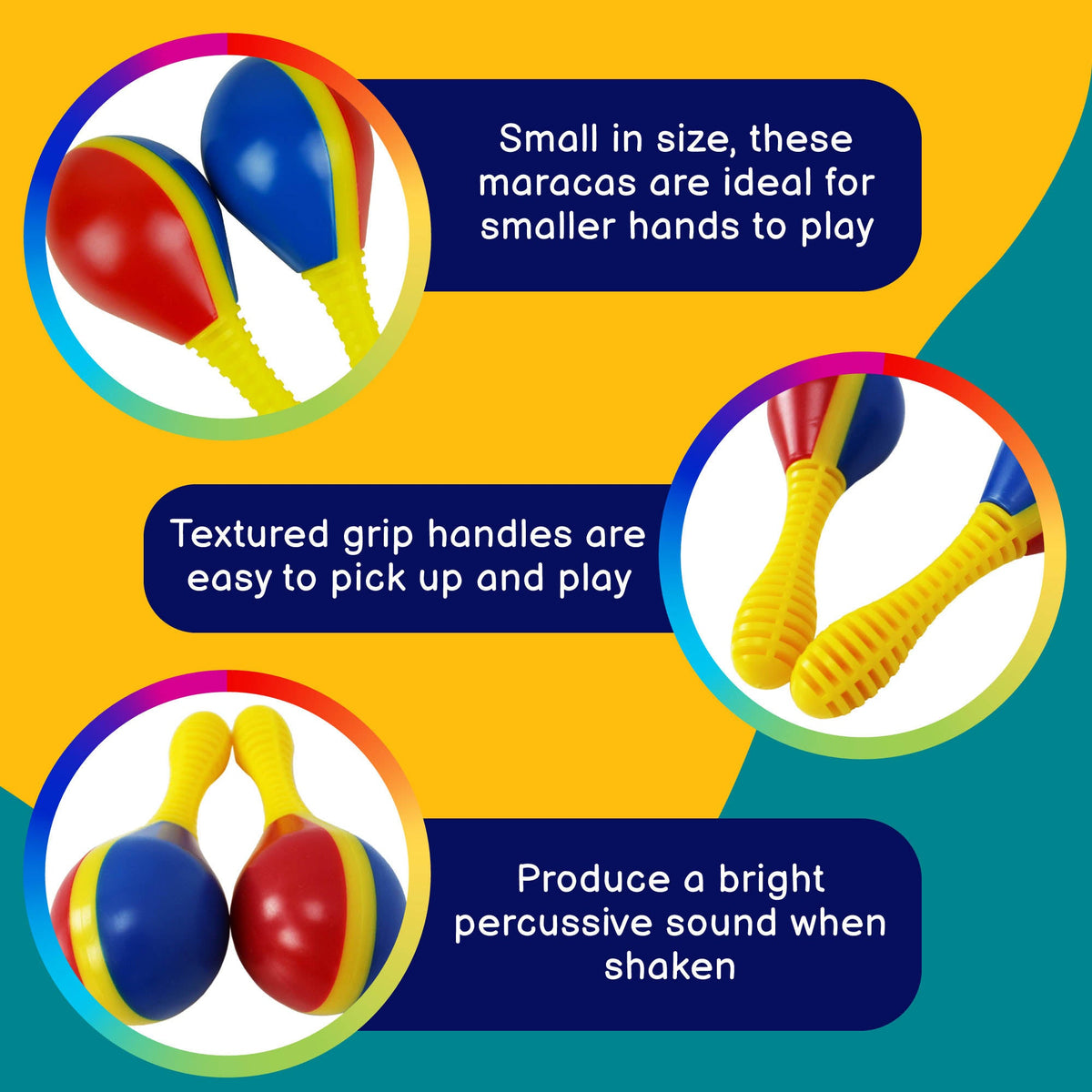A-Star Small Hands Plastic Maracas - Pair