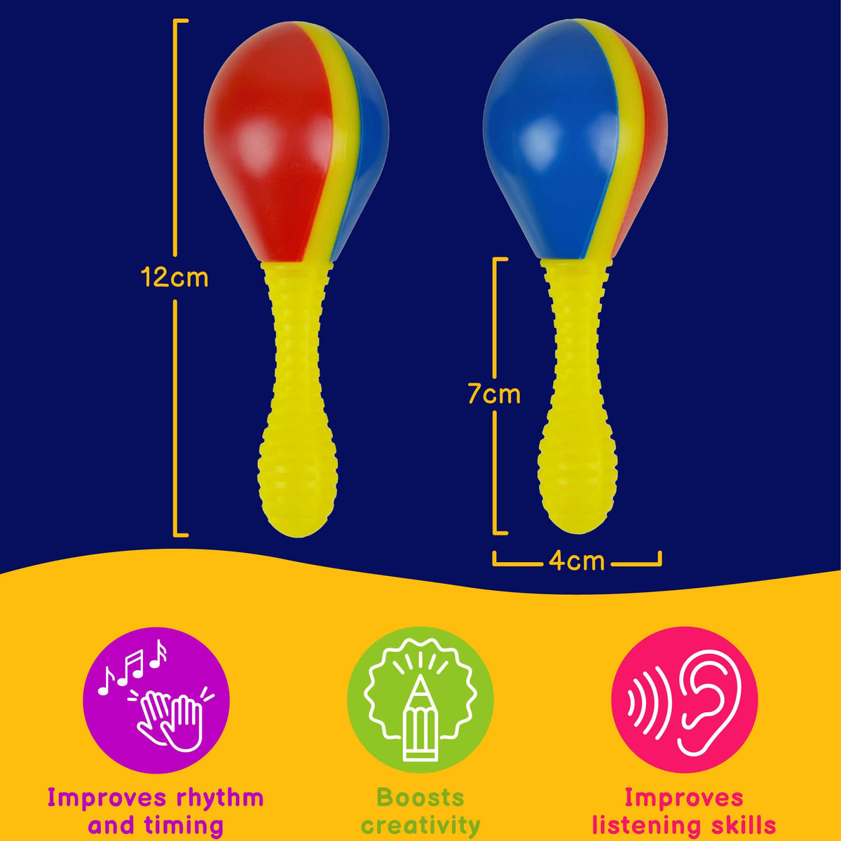 A-Star Small Hands Plastic Maracas - Pair