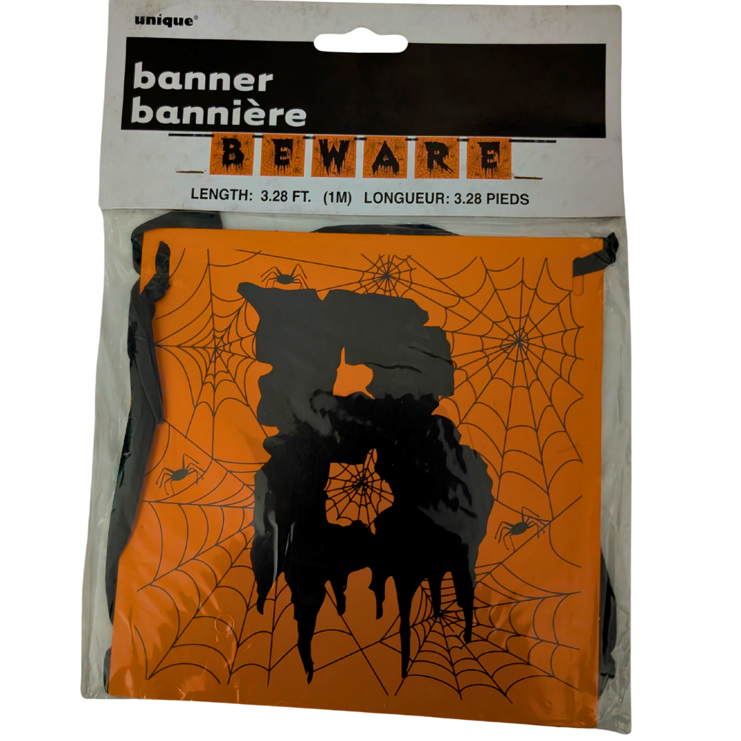 Halloween 'BEWARE' Banner
