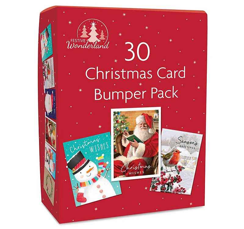 Assorted Christmas Card Bumper Pack 30
