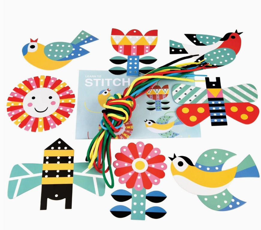 Colourful Lacing Cards