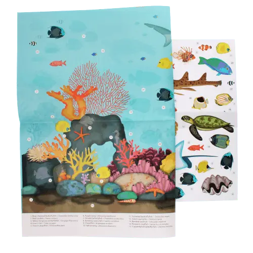 Reusable Poster and Sticker Set - Coral Reef