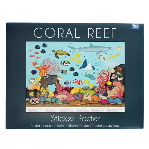 Reusable Poster and Sticker Set - Coral Reef