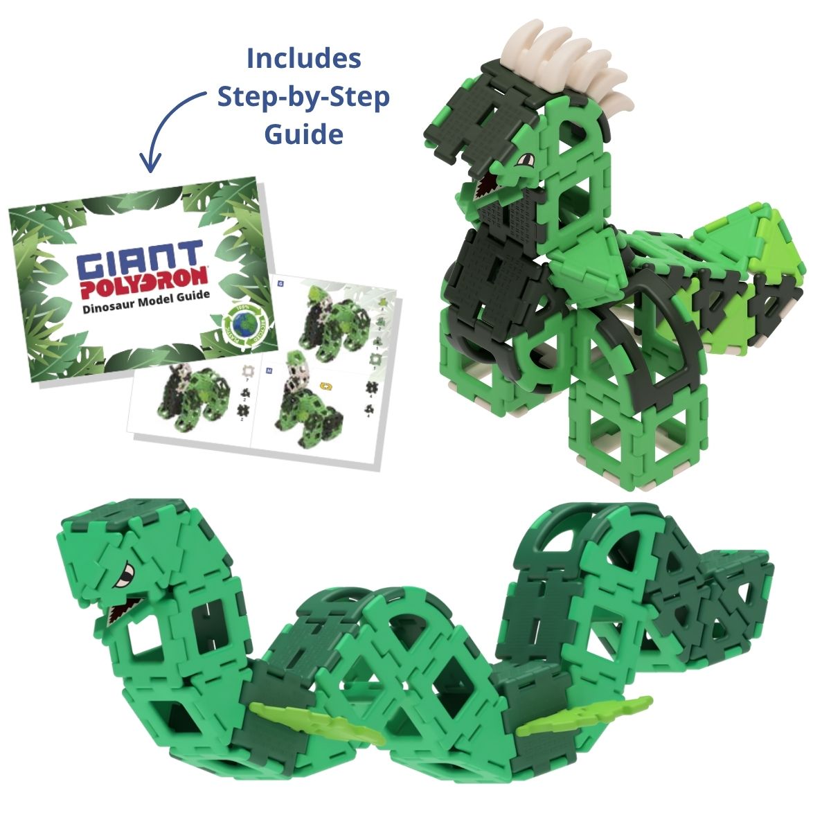 Giant Polydron Dinosaur Set