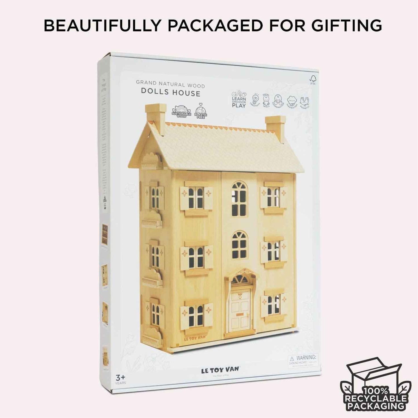 The Grand Natural Wood Dolls House