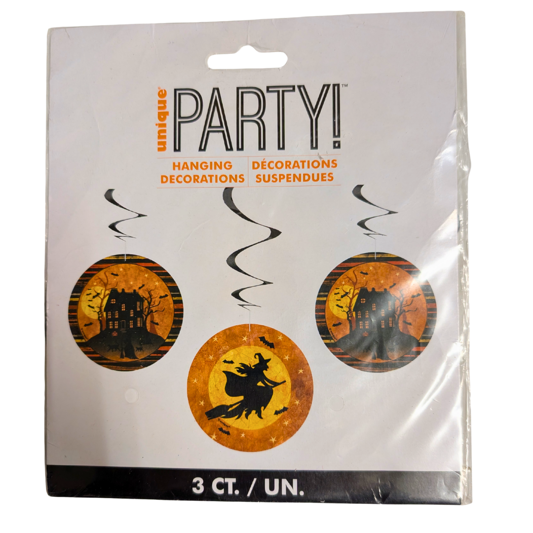 Haunted House Halloween Hanging Swirls