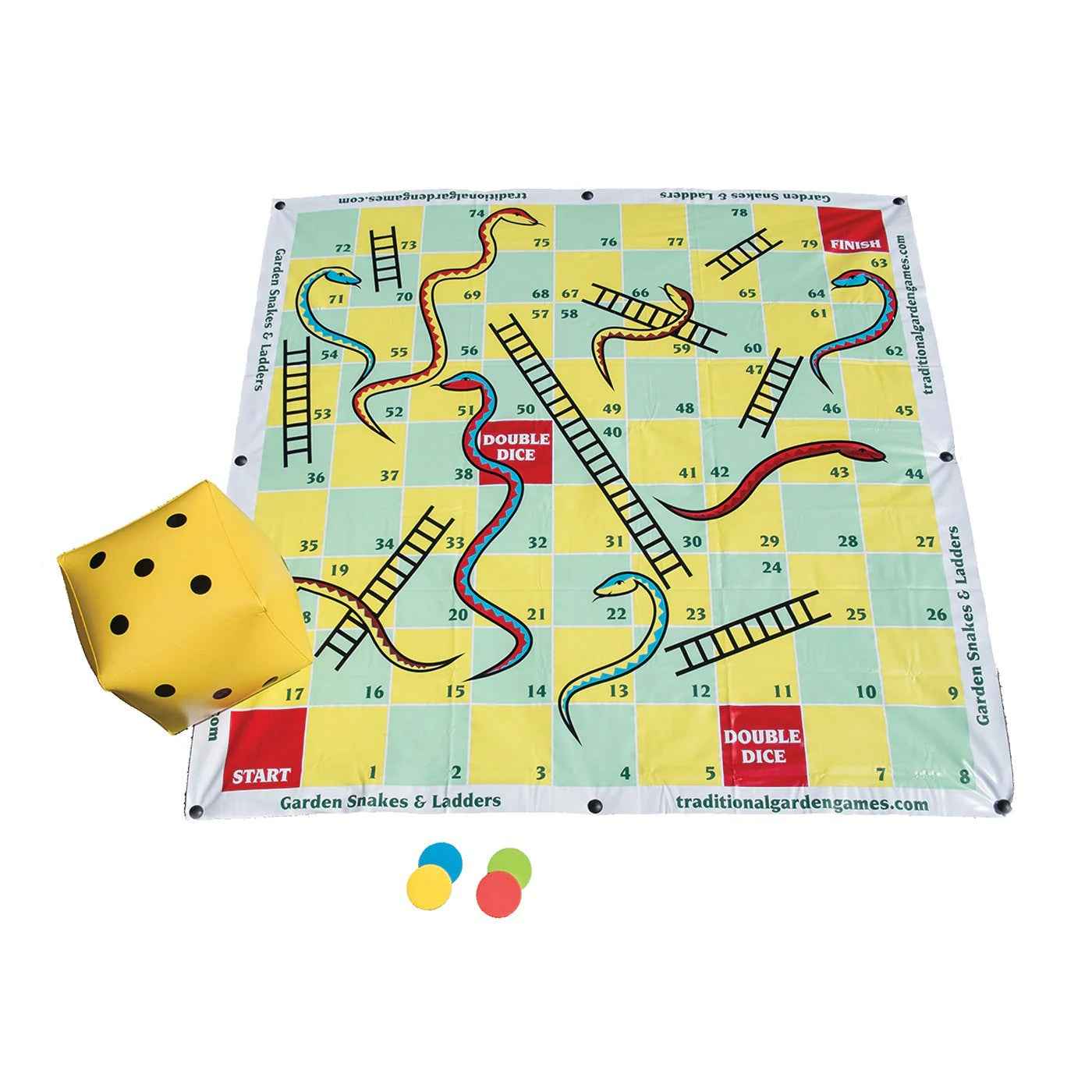Traditional Garden Games Giant Snakes & Ladders Game