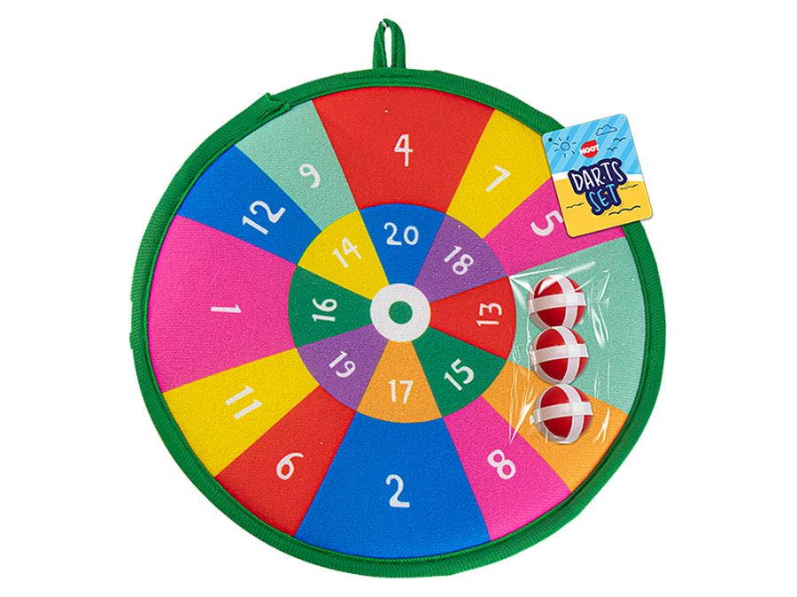 Colourful Double Sided Velcro Darts Set Pk3