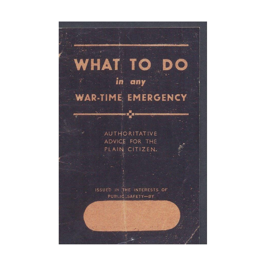 Wartime Emergency Reminiscence Booklet