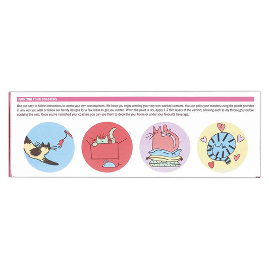 Battersea Paint Your Own Coaster Kit Cat, Painting Craft