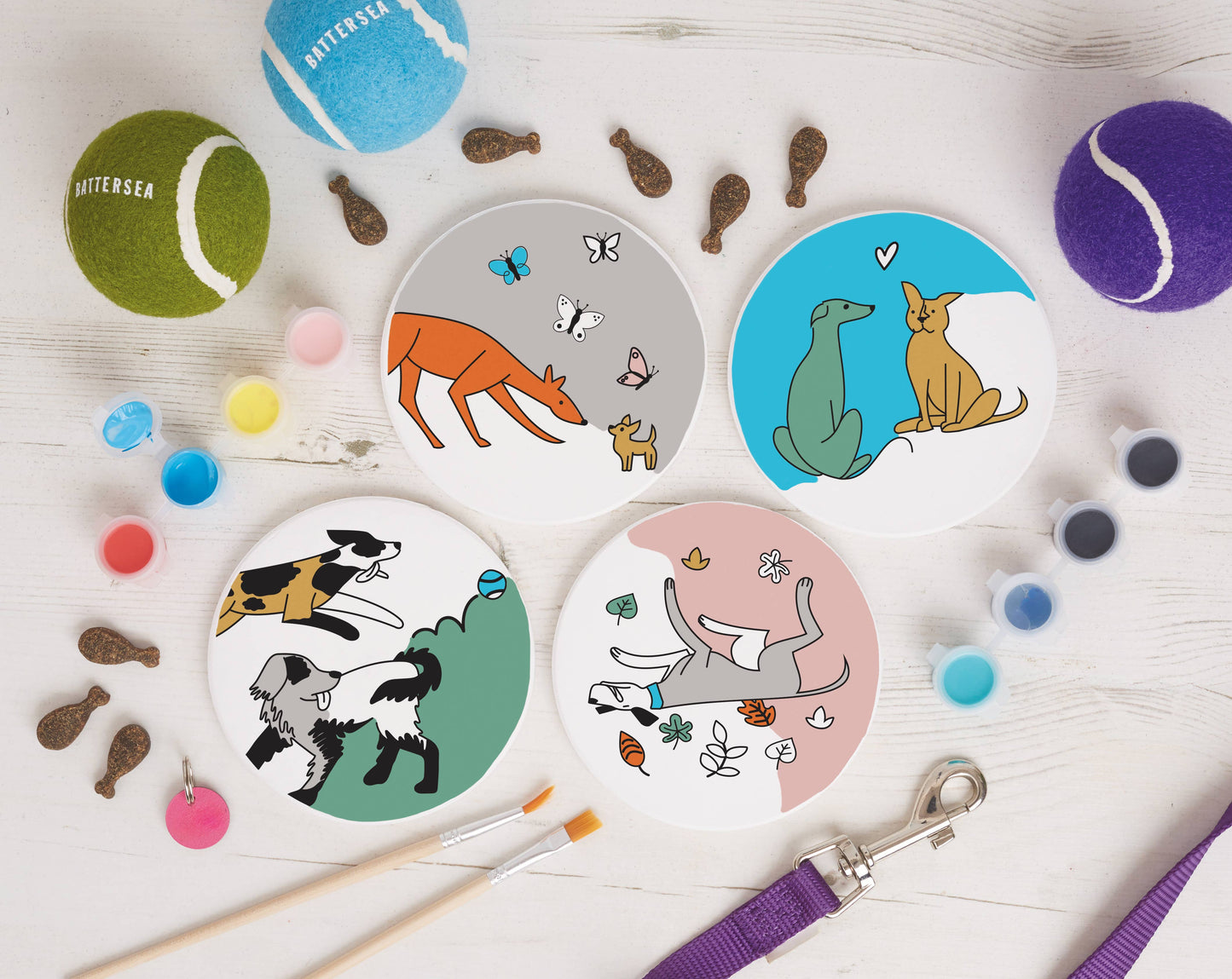 Battersea Paint Your Own Coaster Kit - Dog