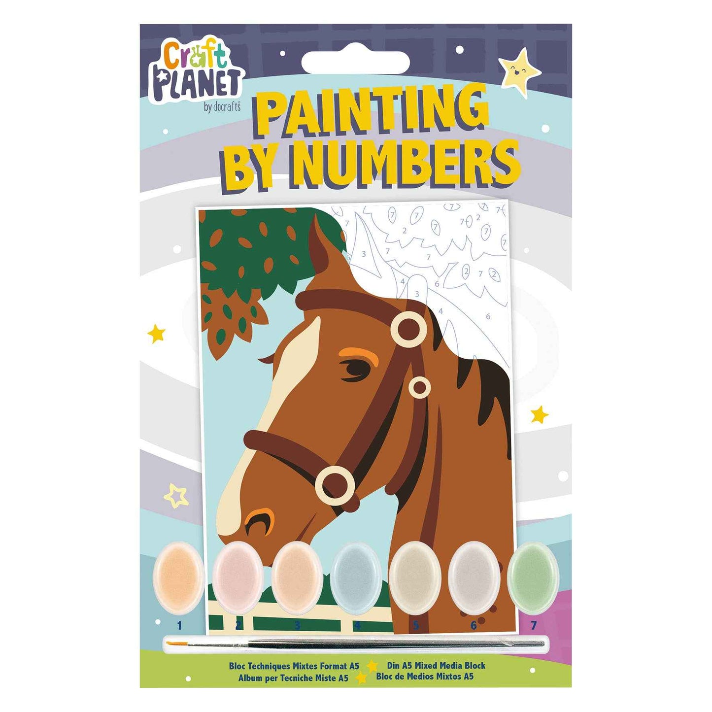 Craft Planet Mini Paint By Numbers Kit - Horse