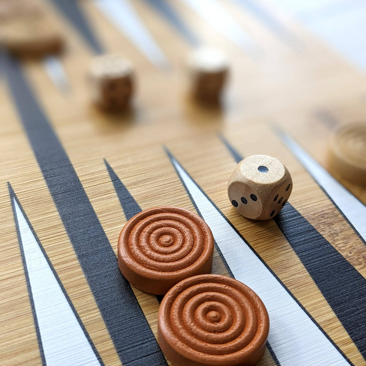 Bamboo Backgammon & Chess Double Set - Made Using Sustainable Materials