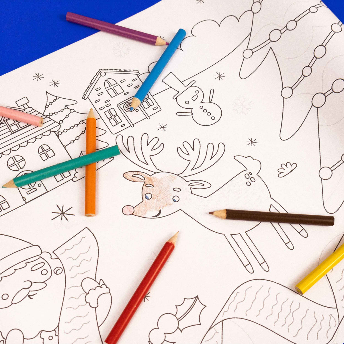 Colour Your Own 3m Christmas Poster – Festive Stick & Colour Activity