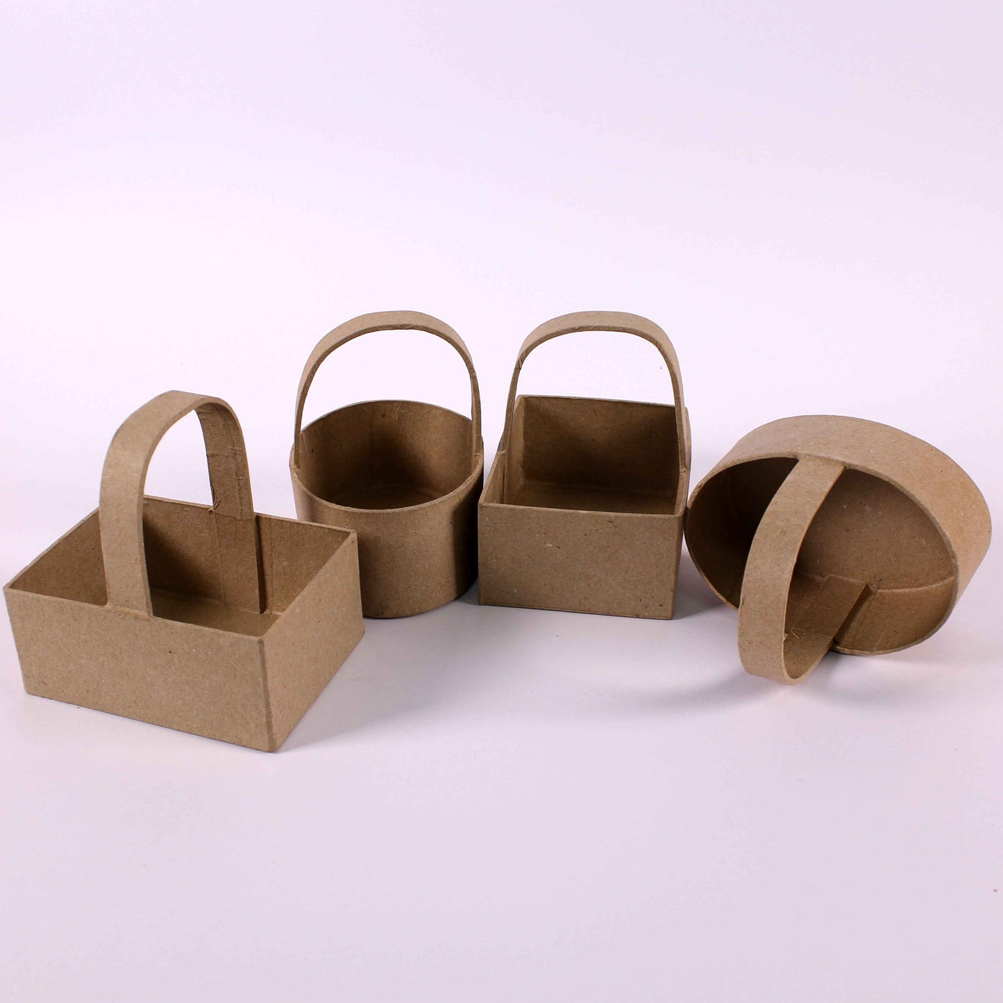 Papier Mache Baskets in Two Different Shapes Pack of 6