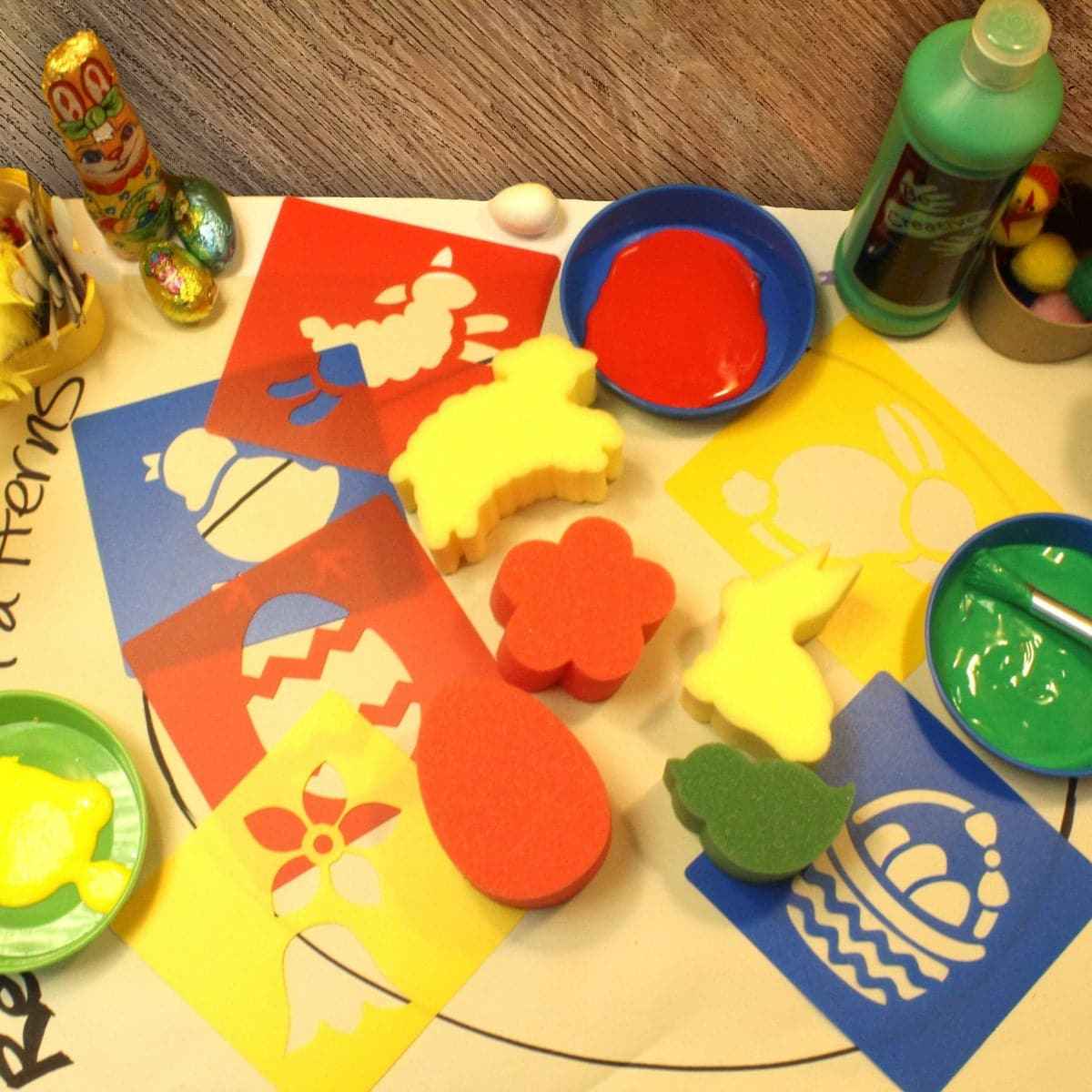 Reusable Large Easter Art Stencils 6 Pieces Stencil Sets for Kids