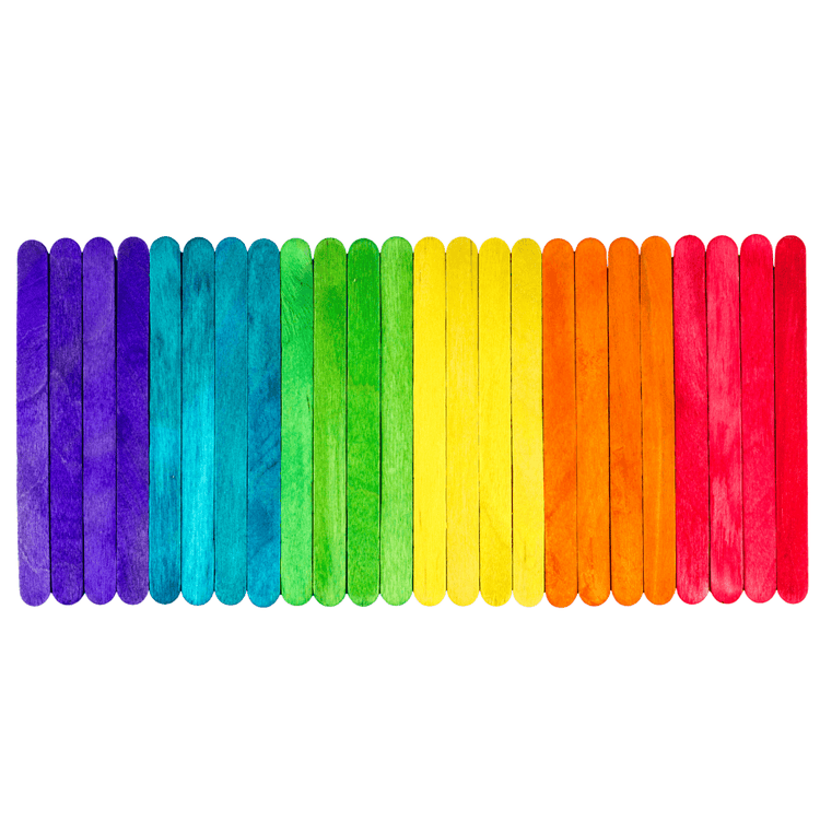 Multicoloured Craft Sticks - Blue Rain Activity Store
