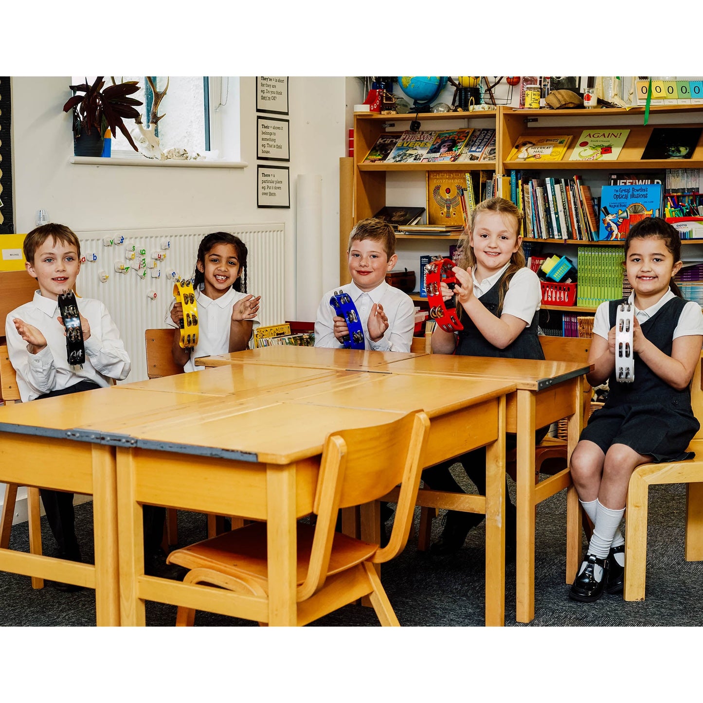 Half Moon Tambourine Pack of 10 – Assorted Colours (A-Star)