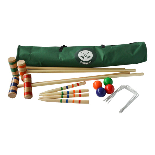 Traditional Family Croquet Set – 96cm Mallets, Hoops & Balls