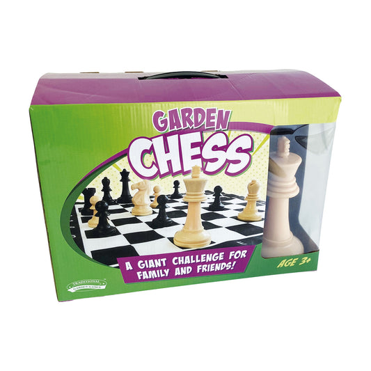 Traditional Garden Games Giant Garden Chess Set – Indoor & Outdoor Strategy Game