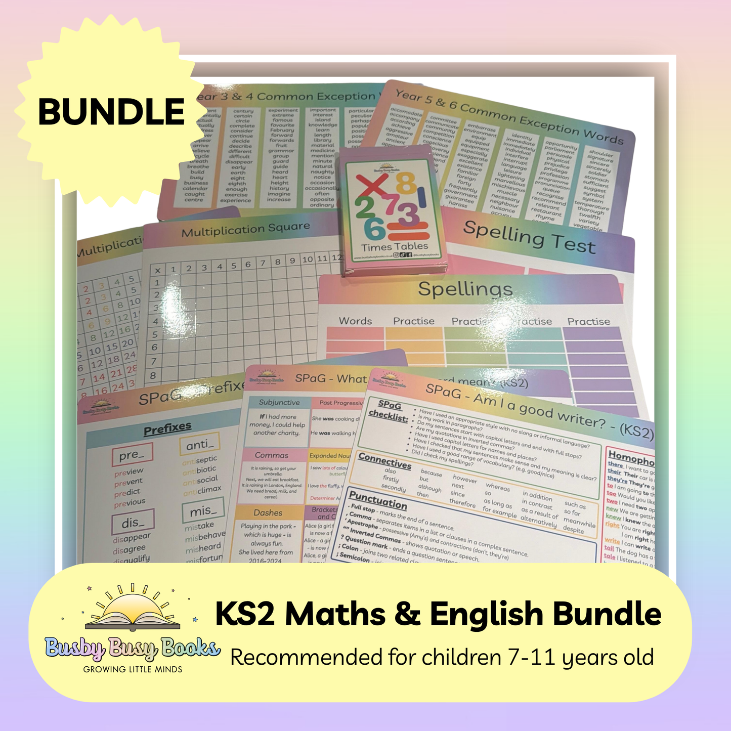 KS2 Learning Bundle – English & Maths Pack for Years 3-6 (Ages 7-11)