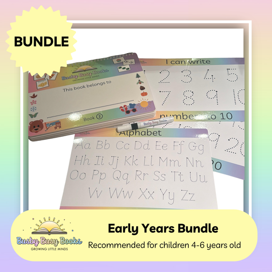 Early Years Learning Bundle – Ages 4-6 Busy Book & Learning Mats