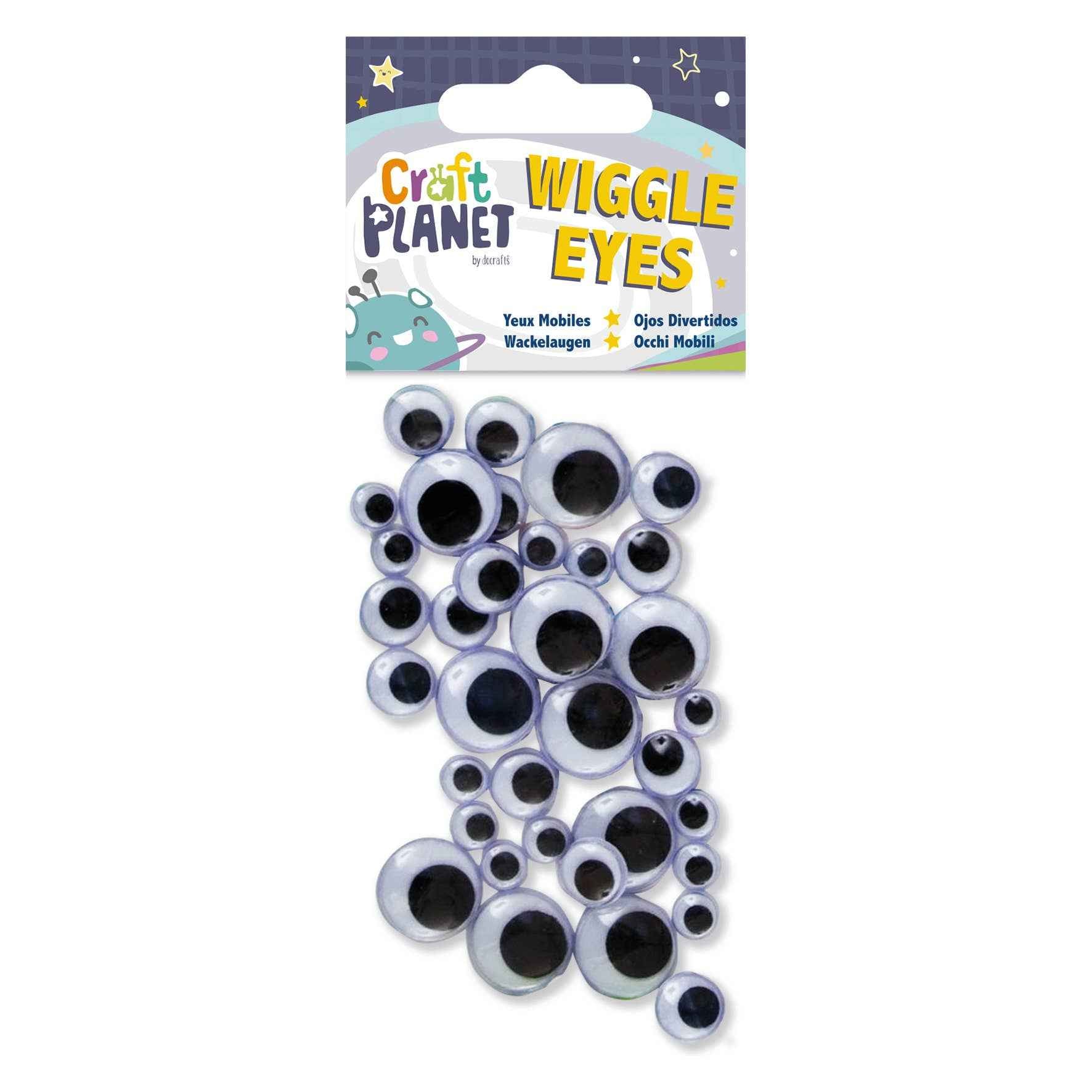Craft Planet Wiggle Eyes 40 Pieces Round Black & White