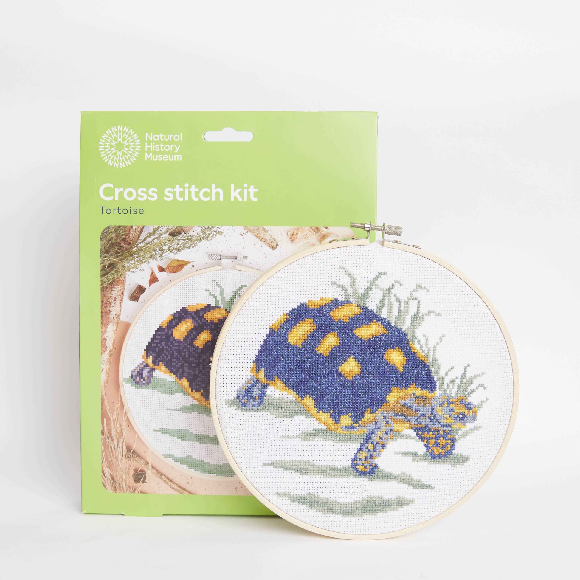 Natural History Museum Cross Stitch Kit, Tortoise, 14cm