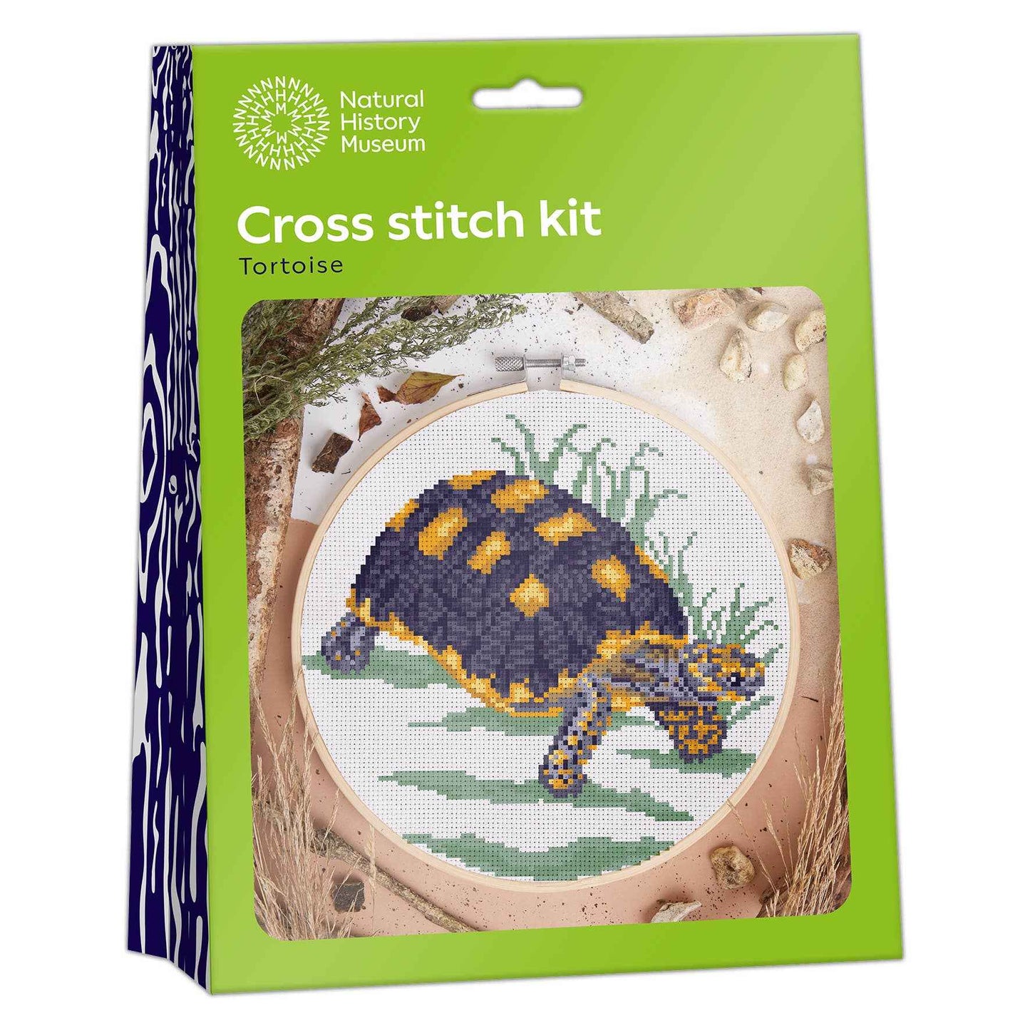 Natural History Museum Cross Stitch Kit, Tortoise, 14cm