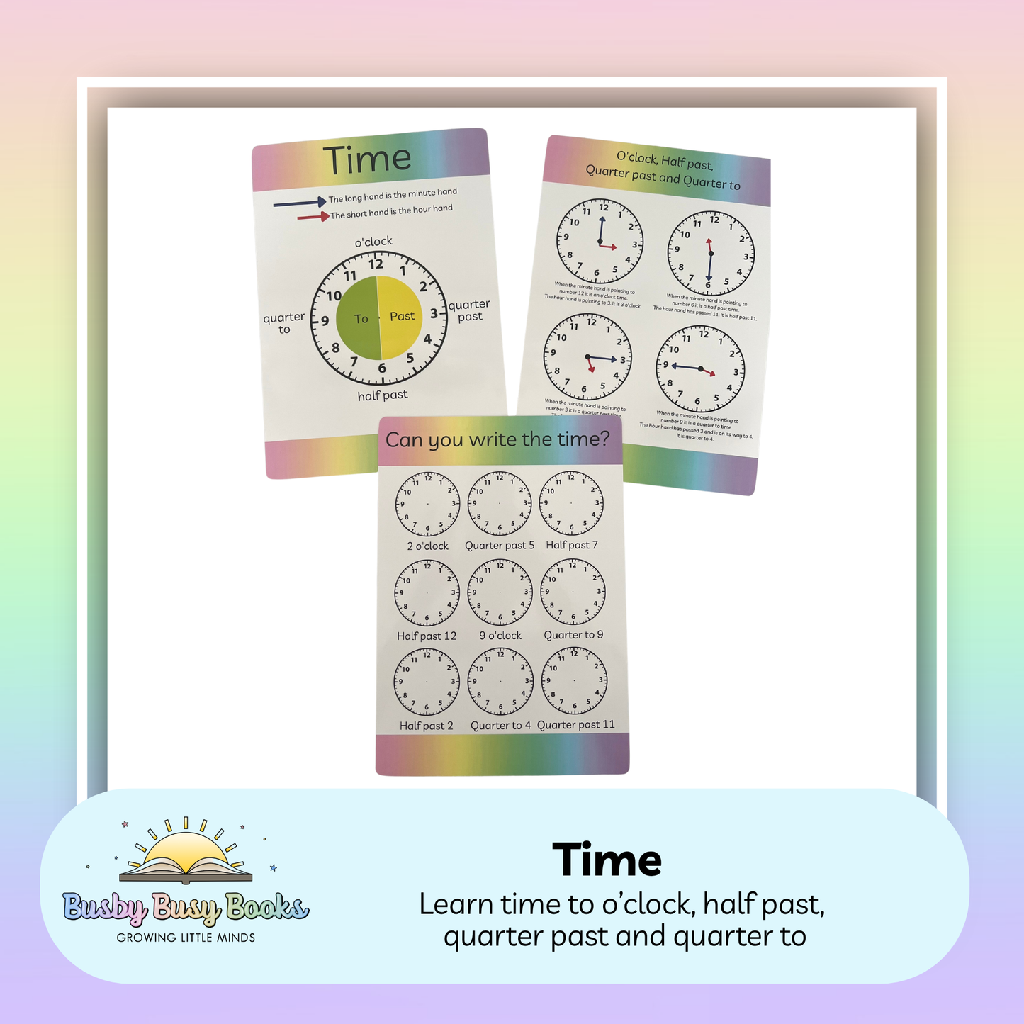 Time Mats - KS1 Maths Year 1 & Year 2