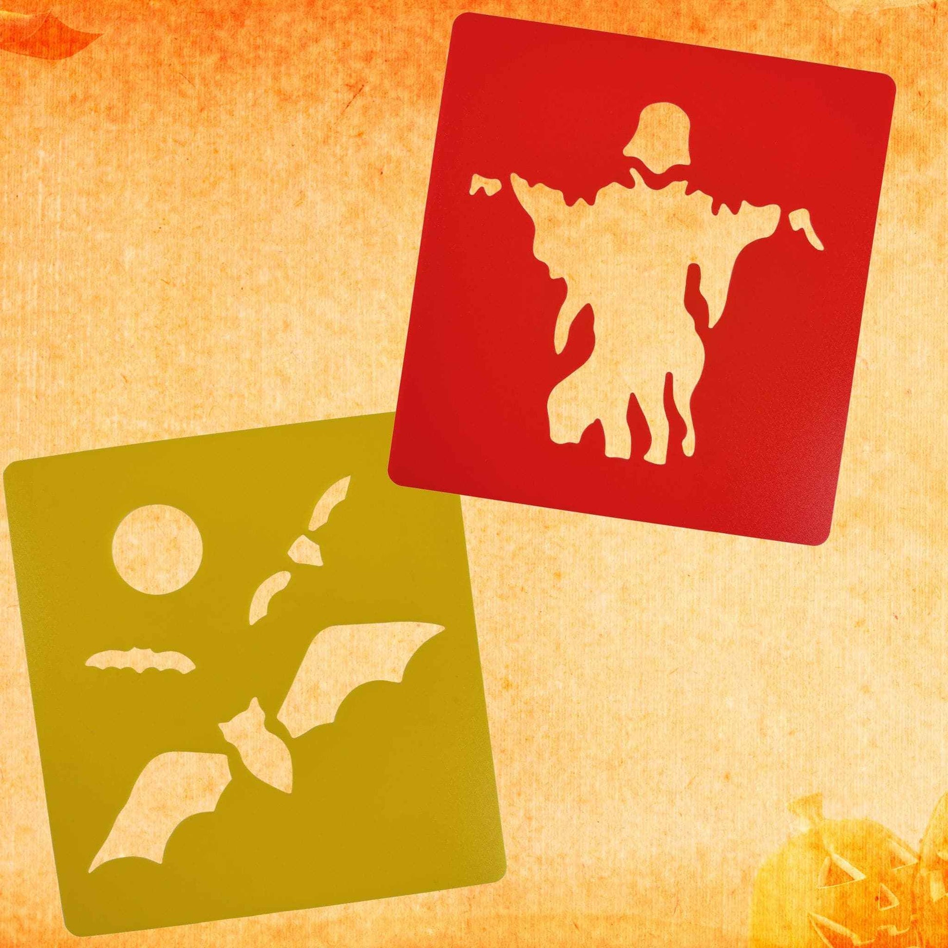 Reusable Large Halloween Art Stencils 6 Pieces Stencil Sets for Kids