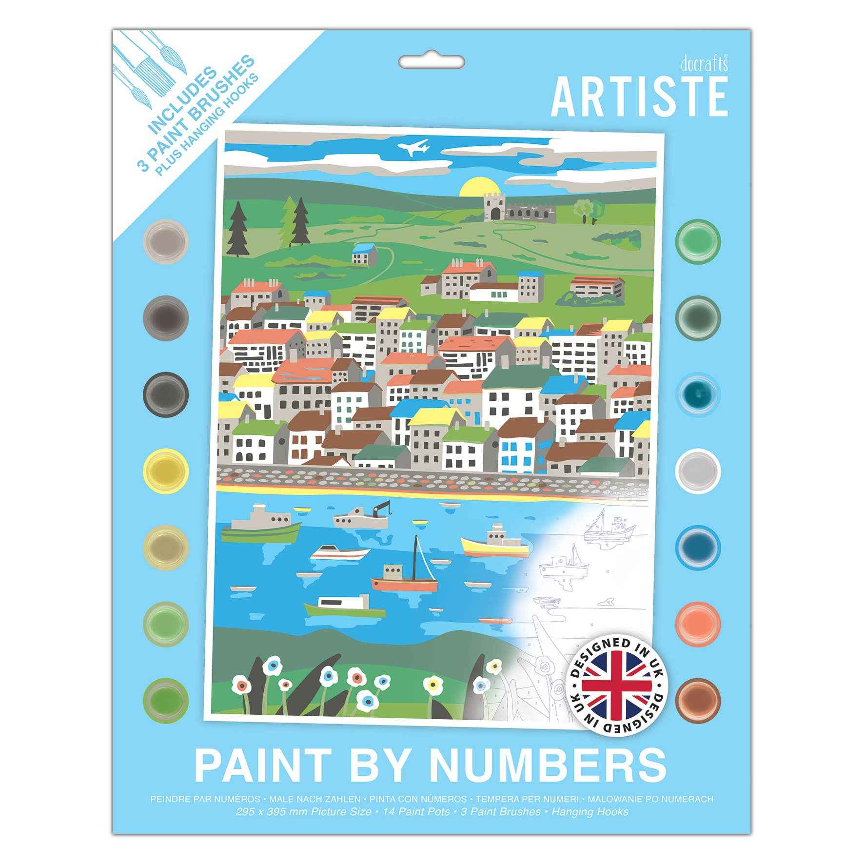 Artiste Large Paint By Numbers Kit - Harbour Life