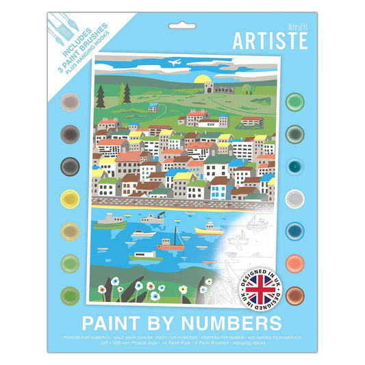 Artiste Large Paint By Numbers Kit - Harbour Life