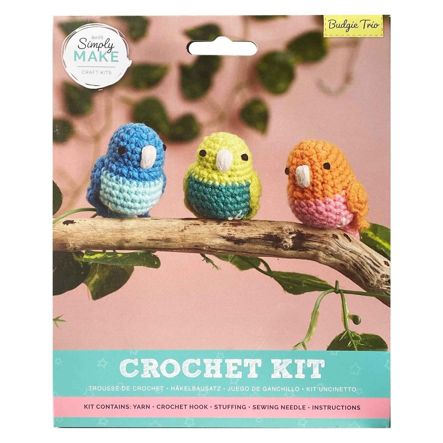 Simply Make Crochet Kit - Budgie Trio