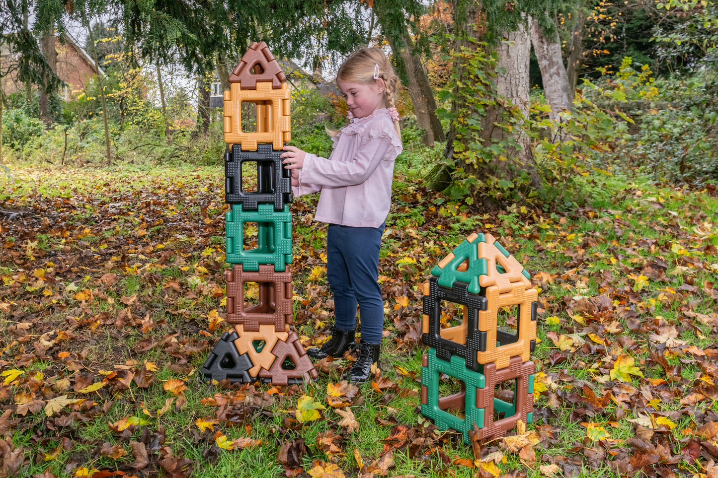 Giant Polydron Set Natural Colours