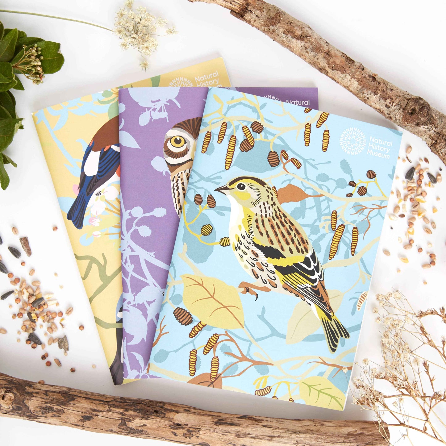 Natural History Museum A5 Sketchbooks, 3 Pack British Birds