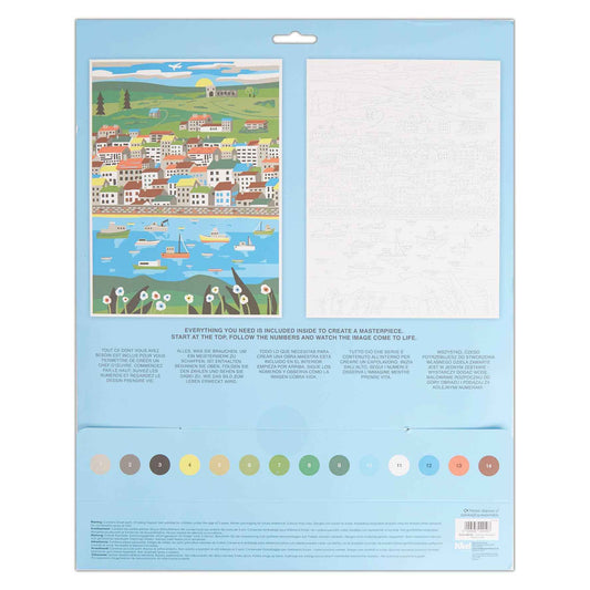 Artiste Large Paint By Numbers Kit - Harbour Life