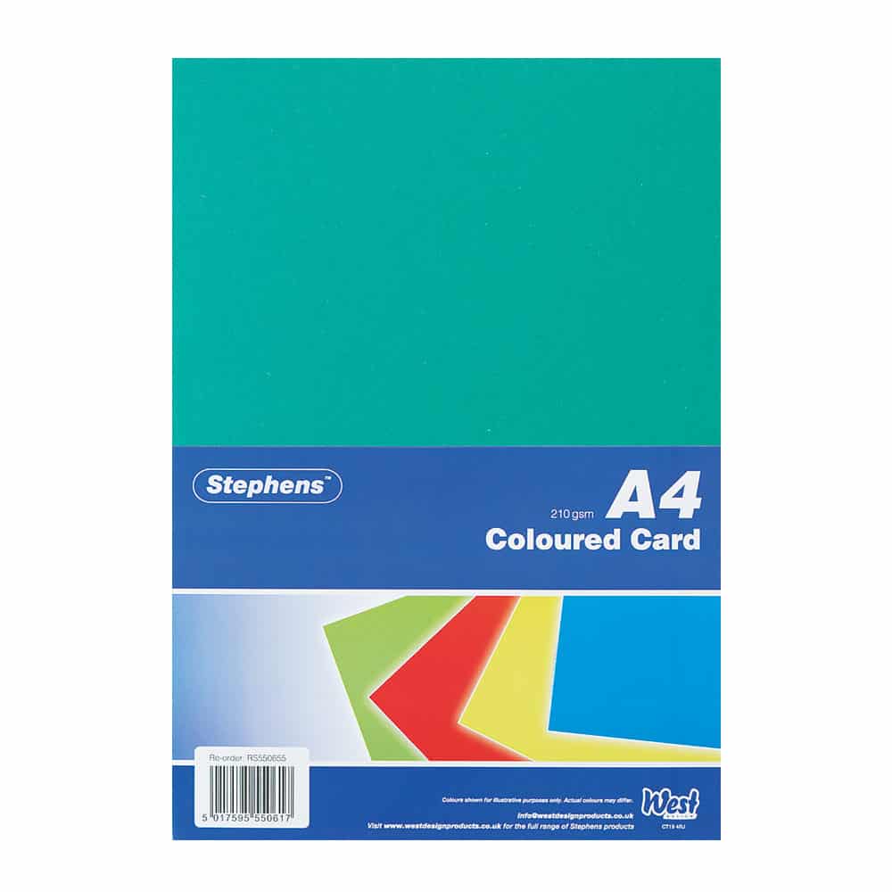 Stephens Coloured Card Pk25