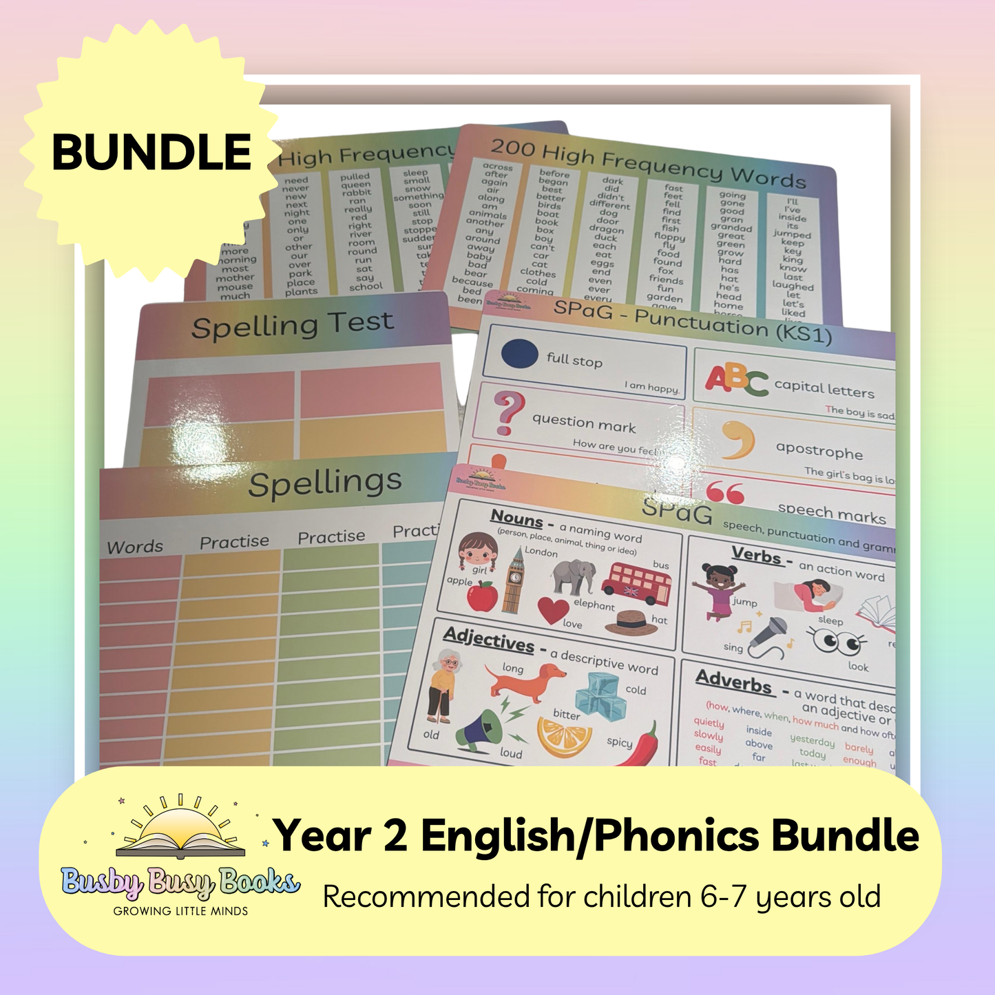 KS1 English Bundle Year 2 (Age 6-7 years)