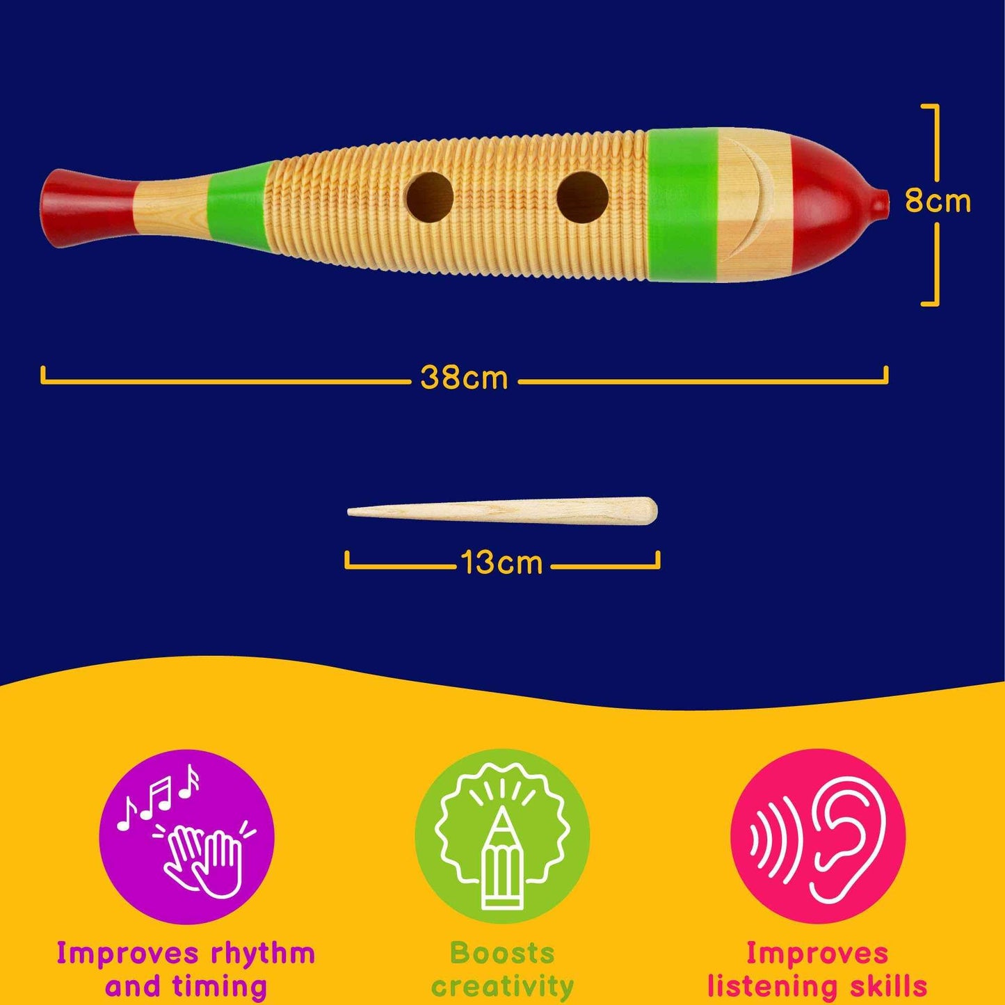 A-Star Wooden Fish Guiro
