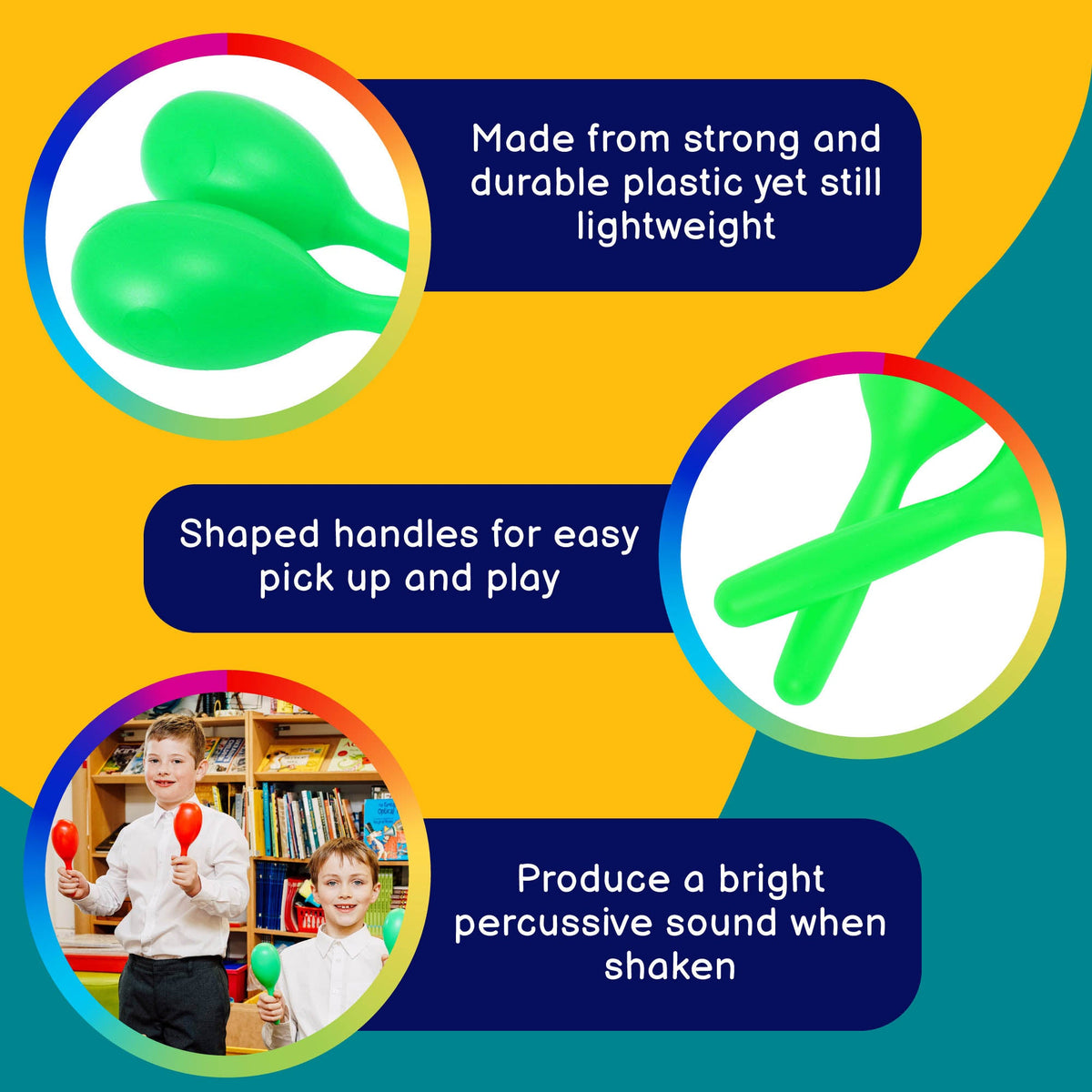 A-Star Plastic Maracas - Medium Size