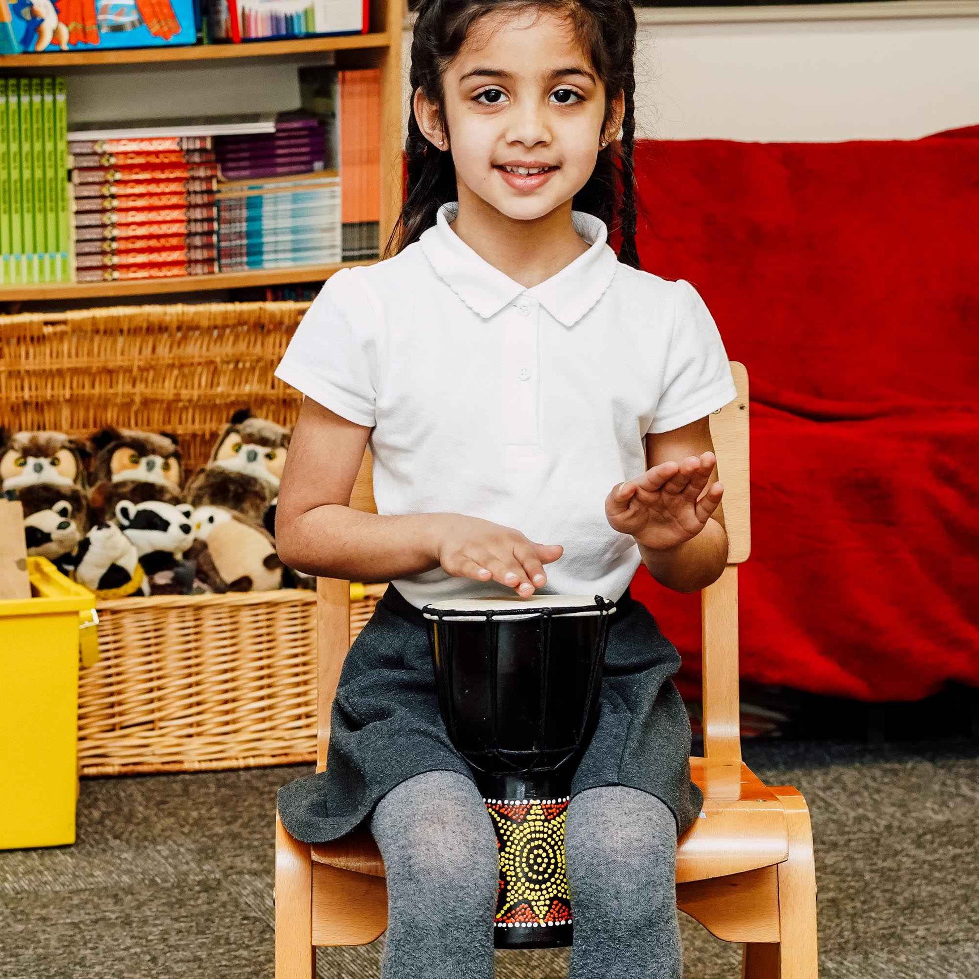 A-Star 5 inch Rope Tuned Painted Djembe