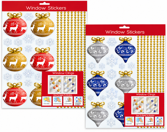 Christmas Bauble Window Stickers