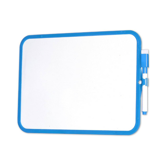Blue Dry-Erase Whiteboard With Marker & Rubber