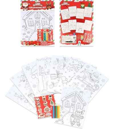Christmas Colouring Set with Stickers
